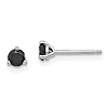 14k White Gold .33 ct tw Black Diamond Stud Earrings