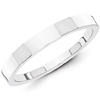 14kt White Gold 3mm Tapered Polished Wedding Band