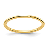 14k Yellow Gold Classic Stackable Ring with Polished Finish 1.2mm