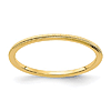 14k Yellow Gold Milgrain Stackable Ring with Polished Finish 1.2mm
