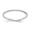 14k White Gold Twisted Wire Stackable Ring 1.2mm