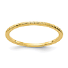 14k Yellow Gold Twisted Wire Stackable Ring 1.2mm