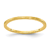 14k Yellow Gold Stackable Flat Ring with Satin Finish 1.2mm