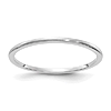 14k White Gold Classic Stackable Ring with Satin Finish 1.2mm