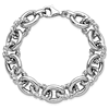 Sterling Silver Chunky Polished and Twisted Oval Link Bracelet 8in