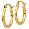 14kt Yellow Gold 5/8in Lightweight Classic Hoop Earrings