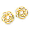 14kt Yellow 5/8in Love Knot Post Earrings