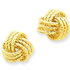 14kt Yellow Gold 1/2in Braided Love Knot Earrings