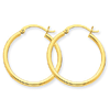 14kt Yellow Gold 1in Lightweight Classic Hoop Earrings