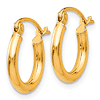 14kt Yellow Gold 1/2in Lightweight Classic Hoop Earrings