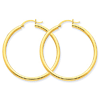 14kt Yellow Gold 1 1/2in Round Hoop Earrings 2.5mm