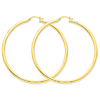 14kt Yellow Gold 2 1/2in Round Hoop Earrings 3mm