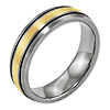Titanium 14k Gold Inlay 6mm Band