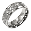 Titanium 8mm Weave Design Band with Beveled Edges