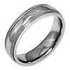 Titanium 6mm Double Milgrain Wedding Band