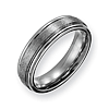 Titanium Grooved Edge 6mm Satin and Polished Band