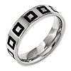 Titanium Enameled Flat 6mm Band