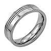 Titanium 6mm Offset Grooved Wedding Band