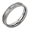 Titanium 4.5mm Satin and Polished Roman Numerals Band