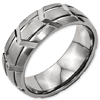 8mm Titanium Ring with Chevron Design