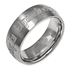 Titanium 8mm Brushed Serenity Prayer Ring