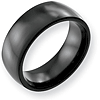 Black Titanium 8mm Domed Ring