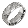 Titanium Domed 8mm Weave Design Wedding Band