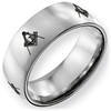 8mm Titanium Masonic Domed Ring