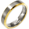 5mm Gold Plated Titanium Ring with Beveled Edges