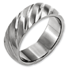 8mm Titanium Ring with Swirl Design