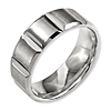 Titanium 8mm Notched Grooved Satin Ring