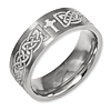 Titanium Flat 8mm Celtic Cross Design Wedding Band