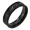 Black Titanium Swirl Design 6mm Brushed and Polished Wedding Band
