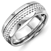 Titanium Ring with Gray Carbon Fiber 8mm