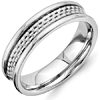 6mm Titanium Ring with Gray Carbon Fiber and Rounded Edges