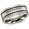 Titanium 1/4 ct Diamond Wedding Band with Enamel