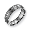 Titanium 6mm Brushed Wedding Band with Polished Groove