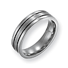 Titanium Grooved 6mm Brushed & Polished Wedding Band