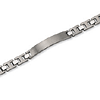 Titanium ID Bracelet with Brushed and Polished Finish 8.5in