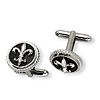 Titanium Fleur De Lis Cufflinks