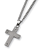 Titanium 1in Cross Necklace with Screw Accents