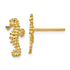 14k Yellow Gold Miniature Seahorse Earrings