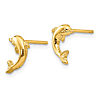 14k Yellow Gold Tiny Dolphin Earrings