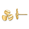 14k Yellow Gold Three Blade Propeller Earrings