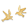 14k Yellow Gold Seagull Earrings