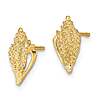 14k Yellow Gold Tiny Conch Shell Earrings