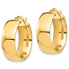 14k Yellow Gold 3/4in Round Hoop Earrings 7mm