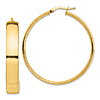14k Yellow Gold 1.5in Round Hoop Earrings 7mm