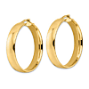14k Yellow Gold 1.25in Italian Hinged Hoop Earrings 7mm