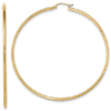 14kt Yellow Gold 3in Round Hoop Earrings 2mm